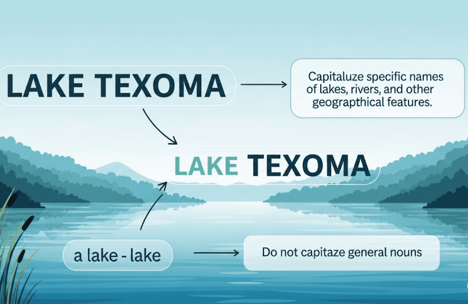 lake texoma should be capitalized